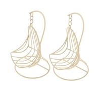 VANZACK 2 Pièces Miniature Dollhouse Iron Swing Chair Model Rustic Hanging Hammock for Bedroom Patio Decoration Photo Props for Miniature Furniture Collection
