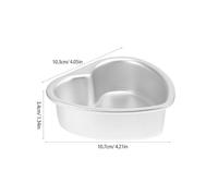 VANZACK 2 pièces Moule à Gâteau Cœur avec Fond Amovible Anneaux à Pâtisserie Profonds pour Cuisson de Gâteaux Facile à Démouler pour Cuisine et DIY