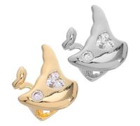 VANZACK 2 Pièces Mouth Grill Caps With Heart Rhinestone Hip Hop Style Tooth Jewelry For Costume And Party Comfortable And Stylish Teeth Charm
