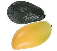 VANZACK 2 Pièces Orff Instruments Maracas Fruit Shaped Egg Shaker Set for Children Safe Musical Toy Avocado Mango Design