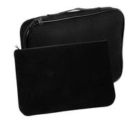 VANZACK 2 pièces Organiseur Documents Verrouillable Pochette Multi-Couches Capacité Porte-Passeport et Certificat pour Voyage Sac Rangement Sécurisé et Résistant -Grain Noir