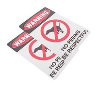 VANZACK 2 Pièces panneau d'avertissement interdit aux chiens aucun signe de pipi de chien enseignes métalliques emblèmes décor vintage ornement pour la cour ornement de jardin