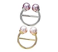 VANZACK 2 pièces Pinces à Écharpe Élégantes et Multifonctionnelles pour Vêtements Accessoires de Mode pour T Shirts et Foulards Or et