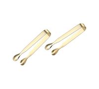 VANZACK 2 pièces Pinces à Sucre Glaçons Acier Inoxydable Doré Mini Pinces Portables pour Sucre Cube Glace Citron Cuisine Bar et Thé