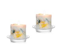 VANZACK 2 Pièces Plaque de Verre de Remplacement pour Chauffe-Cire 115mm, Plat Diffuseur de Parfum en Verre Transparent, Surface Lisse et Facile à Nettoyer pour Aromathérapie