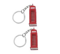 VANZACK 2 Pièces Porte Clés London Téléphonique Lot de Souvenir pour Sac Trousseau et Décoration