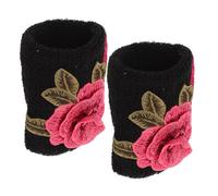 VANZACK 2 Pièces Protege Poignet Brodé Manchons Chauds et Durables pour Sport et Activités Bandeaux de Poignet Coton Protection Confortable Hiver