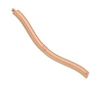 VANZACK 2 pièces Rails Bois pour Train Accessoires de Circuit Bois Éducatifs pour Garçons et Filles de Lisse et Sûres pour Jeu Créatif et Développement Cognitif Compatible avec Multiples