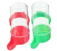 VANZACK 2 Pièces Réservoir d'eau Cacatoès Pendaison pour Les Oiseaux Animal De Compagnie Alimentation Perroquets Bol Plat d'eau pour Oiseaux Copain Spray De Millet pour Plastique