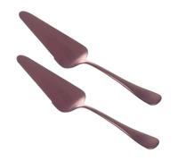 VANZACK 2 pièces Spatule à Gâteau Inox Triangulaire Outil Robuste pour Couper et Servir Pizza Tartes et Desserts Lame Dentelée Antidérapante pour Pâtisserie et Cuisine Polyvalente