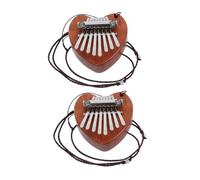 VANZACK 2 Pièces Tone Mini Thumb Piano Kalimba Portable Musical Instrument Pendant For Beginners And Adults Compact Lightweight Finger Piano For Travel And Relaxation