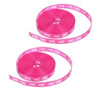 VANZACK 2 Rouleaux Ruban Rose de Sensibilisation au Cancer du Sein | Deux Rouleaux, Usage Décoratif pour Couronnes, Bouquets et Emballage Présent, Campagnes de Soutien