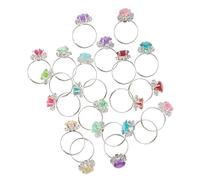 VANZACK 20 Pièces Bagues Jouets pour Filles Simulation Danneaux Décoratifs Colorés Lot Varié pour Jeux de Rôle Garçon Fille Couleur Aléatoire