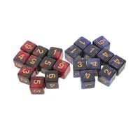 VANZACK 20 Pièces Dés Numérotés Acrylique à 6 Côtés Jeu de Dés Colorés Assortis Tube Thématique Ciel Étoilé Accessoires Indispensables pour Jeux de Cartes et Stratégie