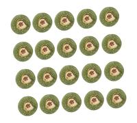 VANZACK 20 Pièces Gâteau d'herbe molaire pour Animaux de Compagnie Rabbit Bunny frieren petg Snack Coelho Jouets de Lapin Biscuits à l'herbe de Lapin gâteaux molaires Gazon Olive Green