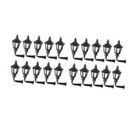 VANZACK 20 Pièces modèle d'applique Murale Mini Applique Lumineuse Lampe Petit matériaux de Table de Sable modèle décoratives Lampadaires DIY Acier Inoxydable Plus abs Noir