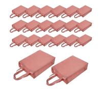 VANZACK 20 Pièces Paquet de Courses Non Tissé Rose Pliable avec Poignées | Rangement Compact, Charge Élevée, Léger et Portable, Voyage et Petite Entreprise