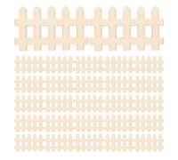 VANZACK 200 Pièces Lot Mini Clôture Bois Miniature pour Jardin DIY Clôture Piquet Rustique pour Maison de Poupée Protection Plantes Succulentes et Décoration Paysage Micro