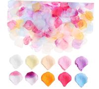 VANZACK 2000 pièces Pétales de Rose Artificiels Séparés Soie Couleurs Mixtes Décoration Romantique Saint-Valentin Mariage Fête