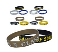 VANZACK 24 Pièces Bracelets Silicone pour Remise de Diplôme Lot de Élastiques et Confortables Souvenirs Symboliques pour Étudiants et Enseignants Accessoires Inspirants pour et Souvenirs