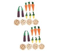 VANZACK 24pièces Jouets à Mâcher pour Hamsters Et Petits Animaux Accessoires Bois pour Rongeurs Jouets à Grincer pour Lapins Et Cobayes