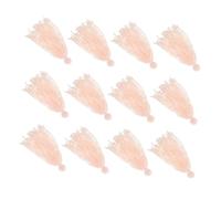 VANZACK 25 Pièces Floating Fish Breeding Grass Beige Aquarium Spawning Mops for Fish Tank Egg Laying Hideout Reusable Decorative Breeding Grass for Community and Shrimp Tanks