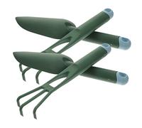 VANZACK 2ensembles Lot de Petits Outils De Jardinage avec Cultivateurs Et Râteaux Portables Manches pour Plantation Et Ameublissement Sol