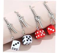 VANZACK 2paires Boucle Oreille Clé Personnalisée Boucle Oreille Lettres Pendante Longue Forme de Clé avec Lettres