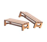 VANZACK 2pièces Banc Miniature pour Maison De Poupée Modèle Réaliste Bois Décoration De Mini Maison Meuble De Bibliothèque Miniature Lot de Bancs