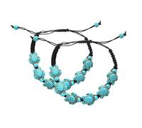 VANZACK 2pièces Bracelet Tortue Pour Femme Bijoux Turquoise Tissé Décoratif Et Élégant Lot De Bijoux Pour Femme