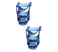 VANZACK 2pièces Hamac pour Petits Animaux à Plusieurs Niveaux Lit Suspendu pour Hamster Chinchilla Gerbile Et Rat Bleu