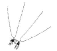 VANZACK 2pièces Lot De Colliers Pendentifs Astronautes Collier Couple Assorti Pour Petite Amie Magnétique