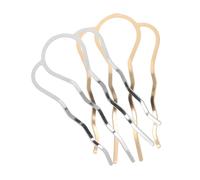 VANZACK 2pièces Peigne à Cheveux Métallique Forme de U Lot de Fourchettes Latérales à Dents Accessoires de Coiffure pour Femmes et Événements Spéciaux
