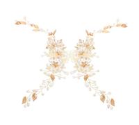 VANZACK 2pièces Serre-tête pour Mariage avec Perles de Fleurs Cristaux et Bandeau Décoré pour Mariée Demoiselles Honneur Bals Festivals et Mariages Bijoux pour Femmes et Filles