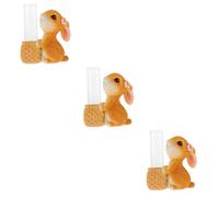 VANZACK 3 Ensembles Insert De Fleur De Verre De Lapin Décorations Petit Usine De Plein Air Fonctionnalité Décoration Créative Pot De Fleur Animal De Dessin Animé Résine Coloré