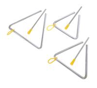 VANZACK 3 Ensembles Instrument à Percussion Orff Kit D'instruments Triangulaires Musicaux Triangle Musical En Acier Jouets Musicaux Instrument De Triangle Métal