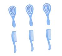 VANZACK 3 ensembles Kit de Brosses et Peignes Garçon Fille pour Bain Nettoyage Doux Chevelu Massage et Soin Apaisant Garçon Fille