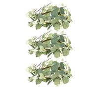 VANZACK 3 Pièces Anneaux de Bougie en Eucalyptus Synthétique Vert, Petite Couronne Décorative pour Table et Porte, Décoration Intérieure Réaliste et Élégante