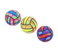 VANZACK 3 Pièces Balles Gonflables de Volleyball Colorées Lot de Jouets de Plage pour Piscine et Activités Aquatiques Matériau Sécurisé Couleur Aléatoire