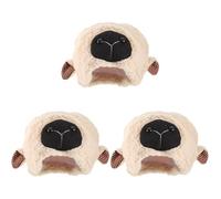 VANZACK 3 Pièces Chapeaux Mouton En Peluche Avec Oreilles Accessoires De Photographie Pour Fête Carnaval Cosplay 10.24X8.66X1.18In Couvre-Chef Doux Et Confortable