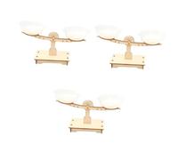 VANZACK 3 Pièces Déveil Bois Balance Éducative pour Garçon Fille Jeu Mathématique Créatif Apprentissage Simples Coordination Main Œil Modèle Scientifique