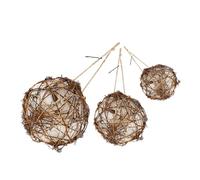 VANZACK 3 Pièces Globe Hummingbird Nesting Materials Holder Supports DIY Bird Nesting Projects Weather Resistant Design for Outdoor Gardens for Bird Lovers and Hummingbirds