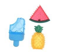 VANZACK 3 pièces Jouets à Mâcher pour Chiens Jouets Rafraîchissants pour Chiots TPR Formes de Pastèque Ananas et Glaçon pour Dentition et Nettoyage des Dents pour Chiens de Petite et