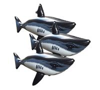 VANZACK 3 pièces Jouets Gonflables Requin PVC Noirs pour Garçon Fille Jeux Eau Piscine Plage Sécurisés