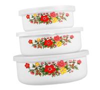 VANZACK 3 pièces Lot de Bols Pratiques avec Couvercles Boîtes de Conservation Alimentaires Portables pour Salade Nouilles et Repas Matériau Résistant et Surface Polie pour Bureau et