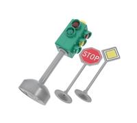 VANZACK 3 pièces Lot de Jouets Feux de Signalisation Simulés pour Garçon Fille Éducatif Sécurité Routière avec Signal Piéton et Véhicule Plastique Sûr pour Apprentissage Précoce