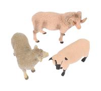 VANZACK 3 pièces Modèle de Mouton Simulation Réaliste Décoration Animale pour Garçon Fille Artisanat Éducatif à Thème Animalier pour Maison et École