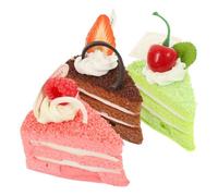VANZACK 3 Pièces Modèles de Gâteaux Artificiels Décoratifs pour Vitrine Accessoires Photographie et Décoration de Fête Figurines pour Magasin Mariage et Usage Domestique