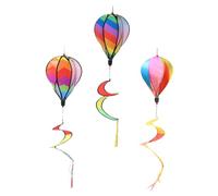VANZACK 3 pièces Moulin à Vent Montgolfière Décorative Extérieure Colorée Spinners Suspendus pour Jardin Fête