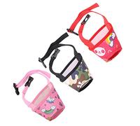 VANZACK 3 Pièces museau Garde mâcheurs entraînement Chiens Laisse Enrouleur Laisse Retractable muselière réutilisable pour Chiot Couverture de Bouche de Chien Domestique Polyester